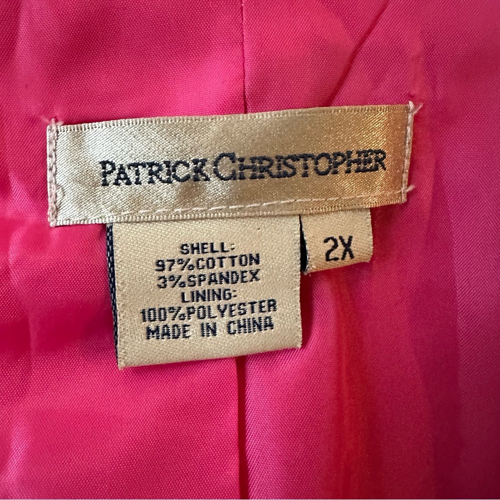 Patrick Christopher Hot Pink Blazer Jacket - image 4